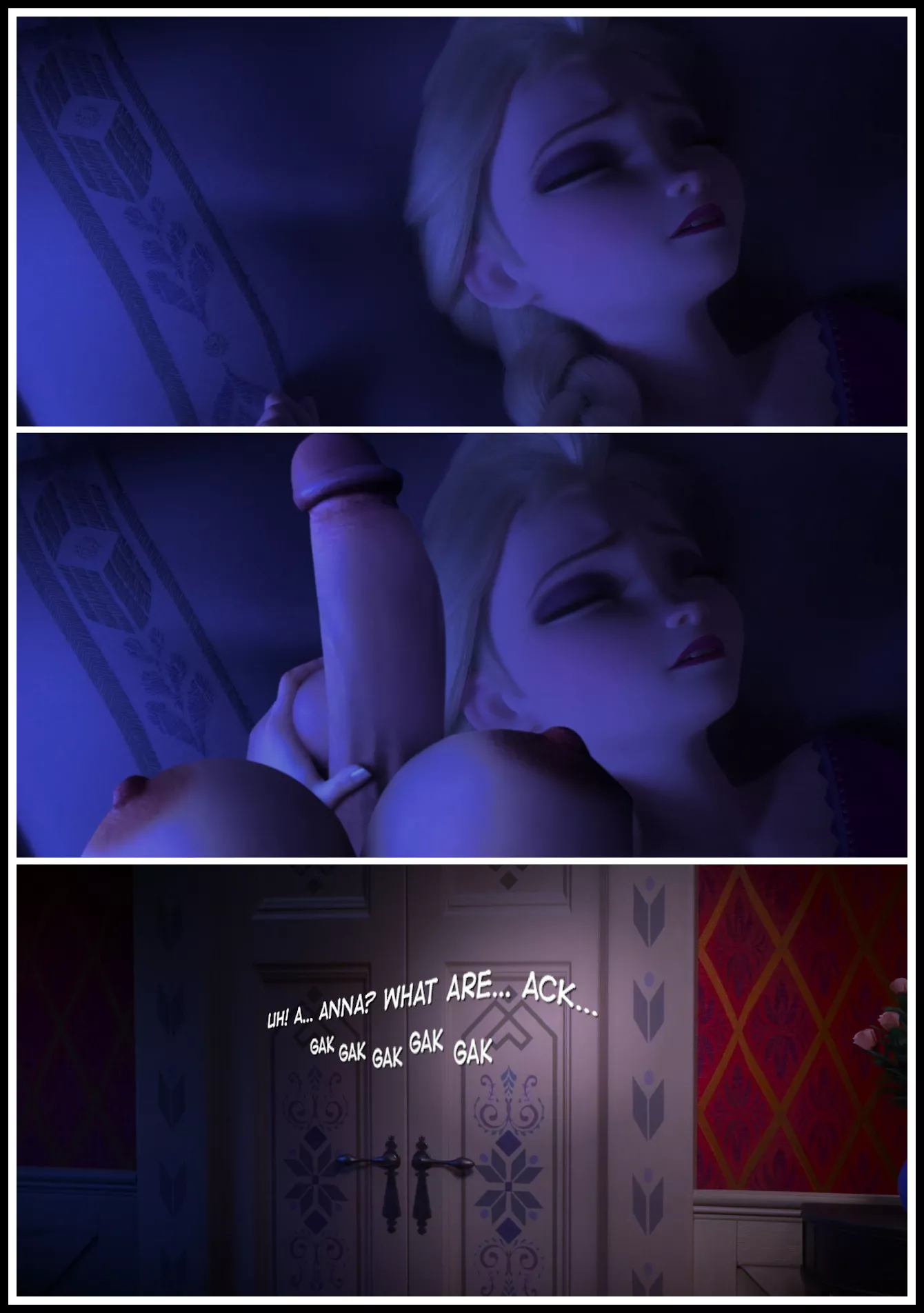 Anna being a dick to Elsa.