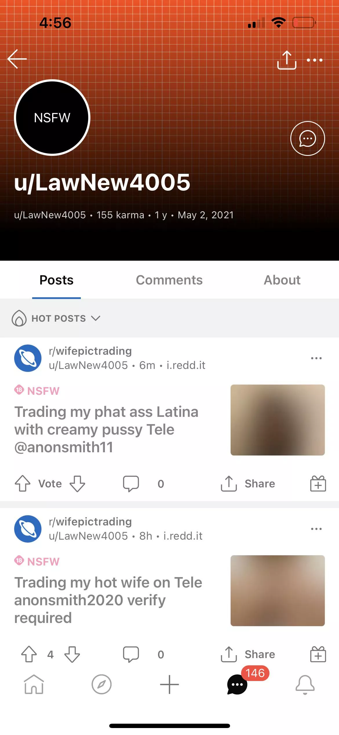 dude is a collector has a post with 104 upvotes posing as me and my wife in a swingers community