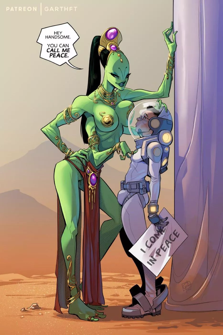 “I come in peace.”