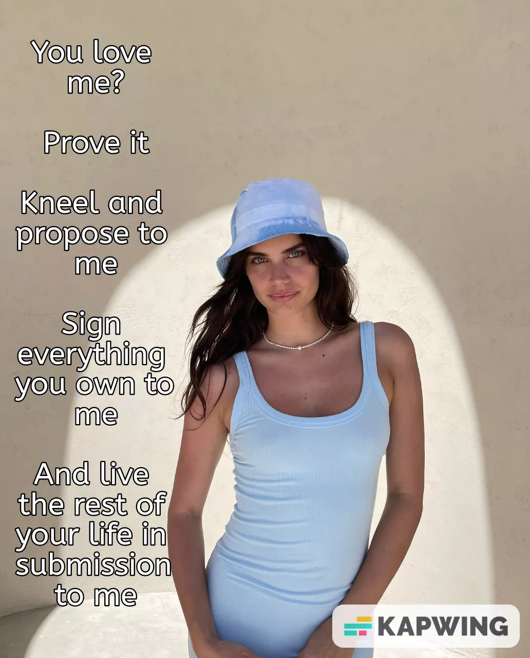 Prove that you love her