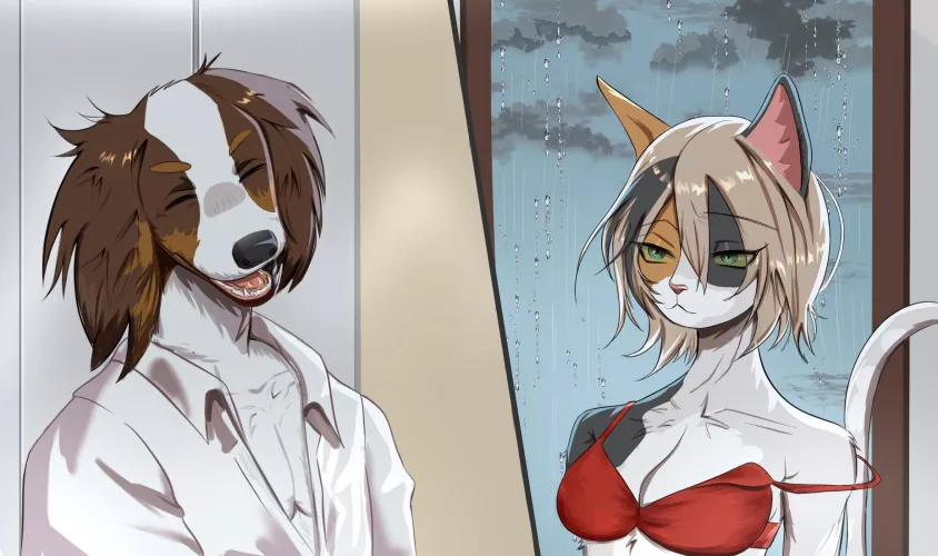 Rainy morning, art by me (@rocambollzz on ig and twt)