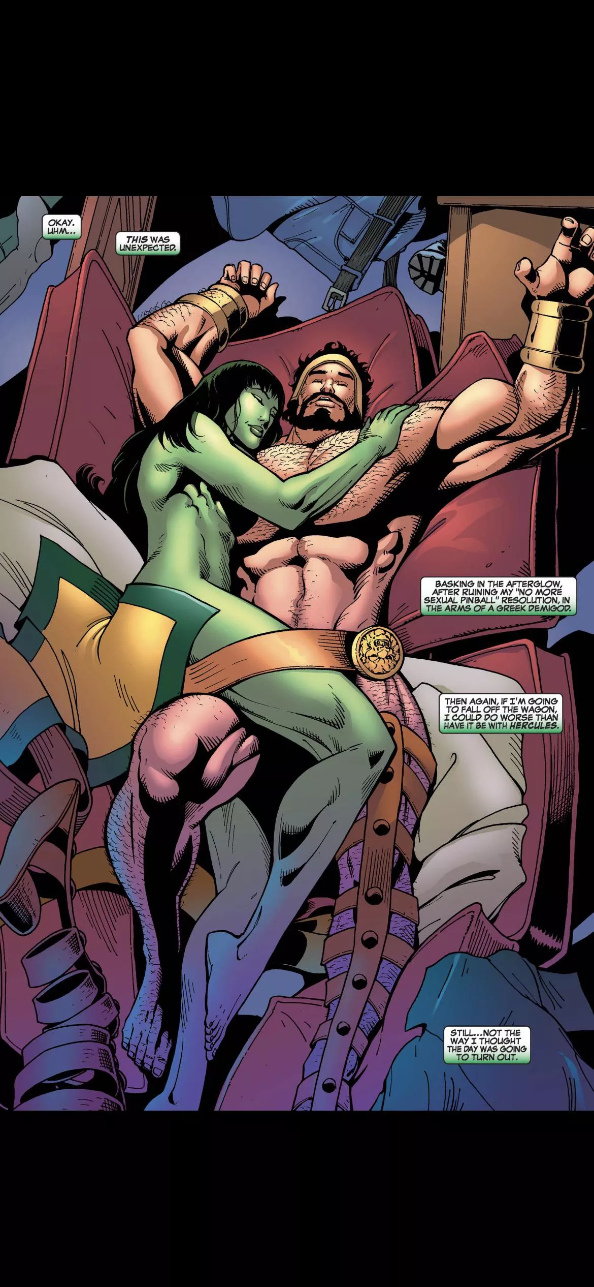 She Hulk after fucking Hercules. [She Hulk #30, 2005]