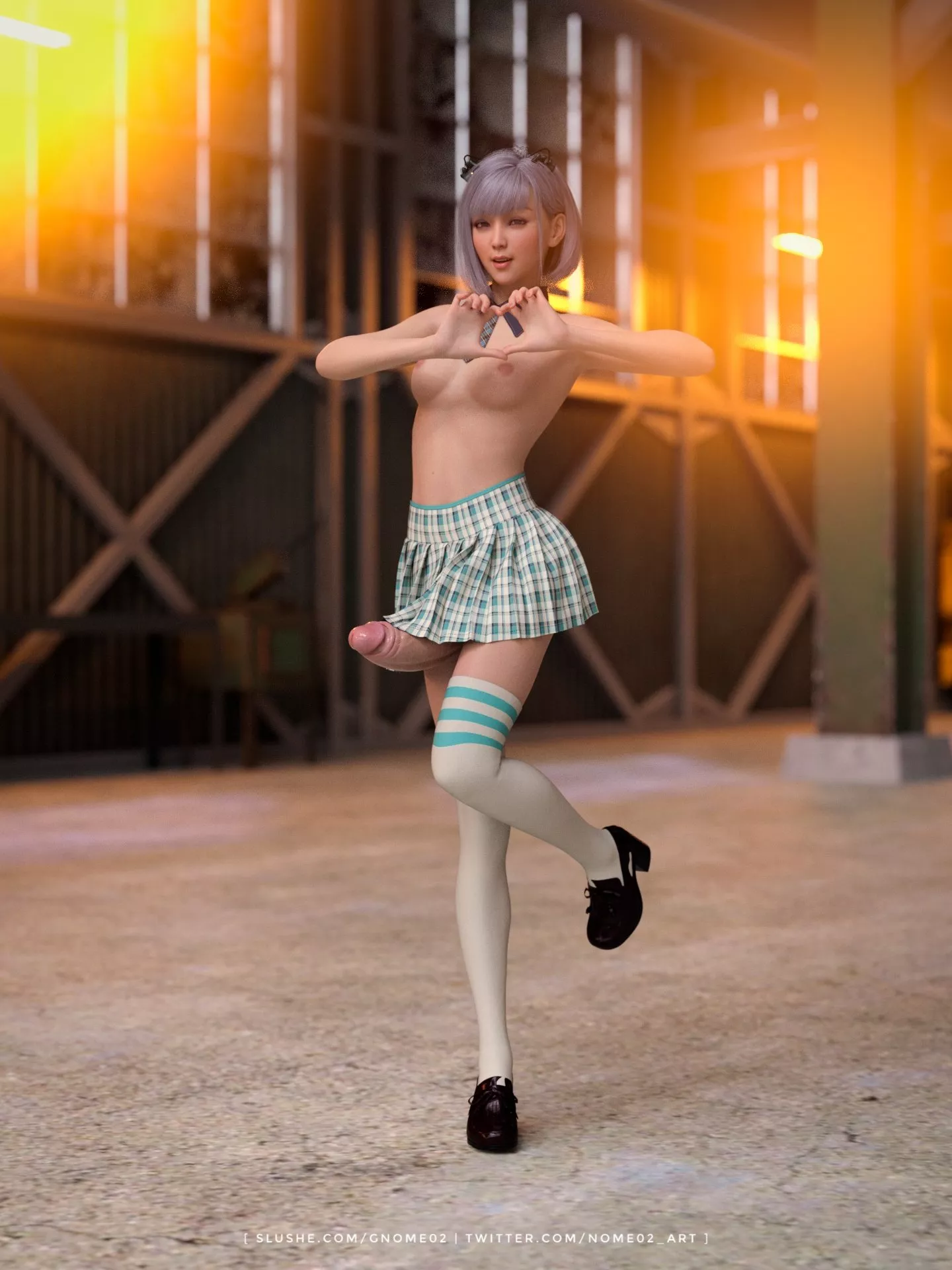 Women hard on coming out of skirt (nome02_art) [Original]