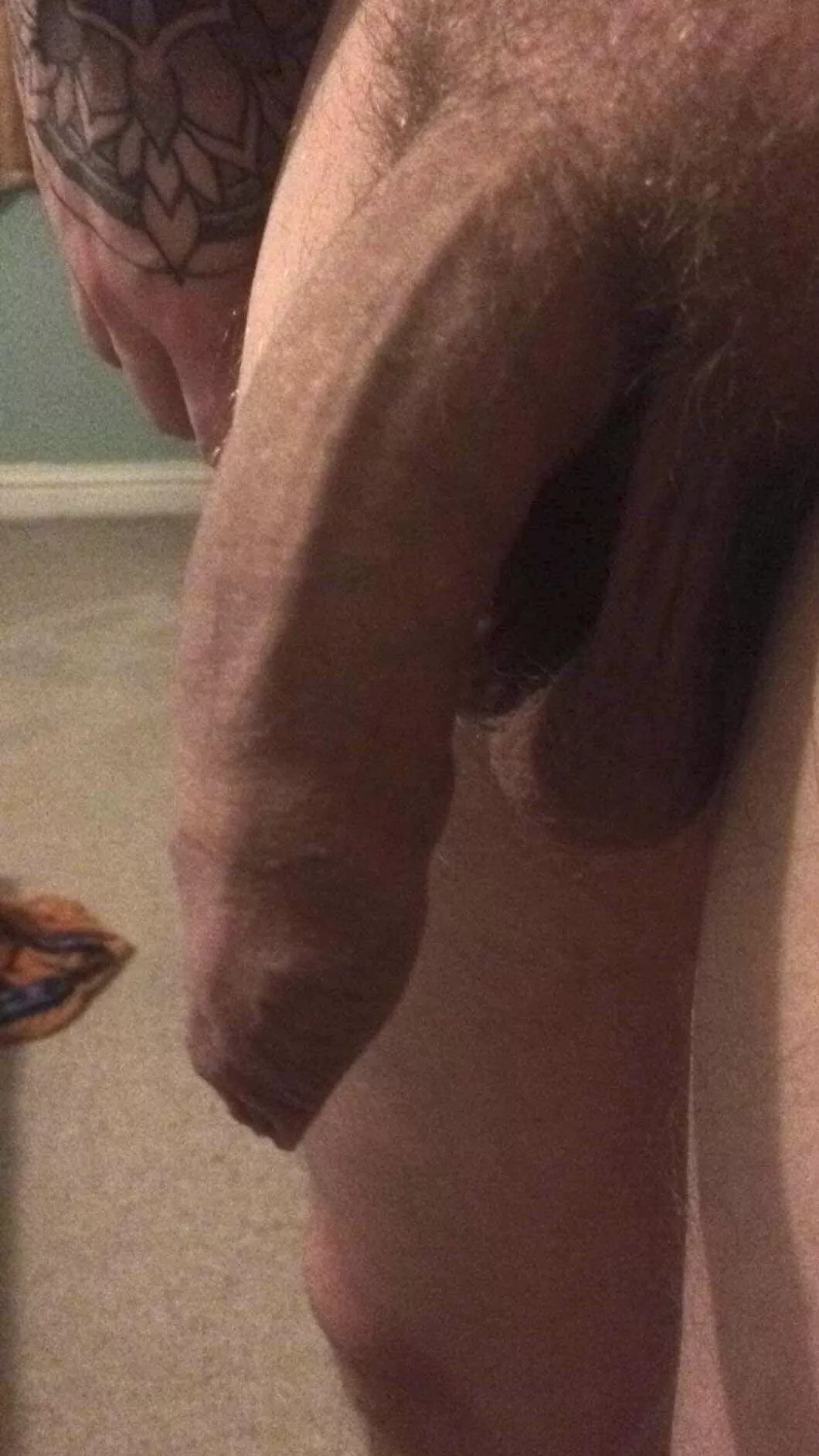 28M just a picture of my semi hard un-cut cock. Let me know your thoughts. 🙏