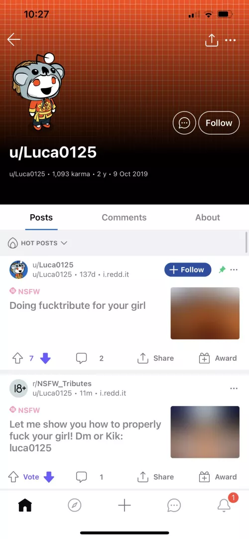 Don’t send to this guy. He’s using my friends pics to say it’s him tribbing