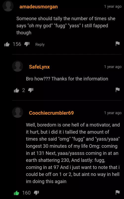 he's a man of fuckus, commitment and sheer fucking will