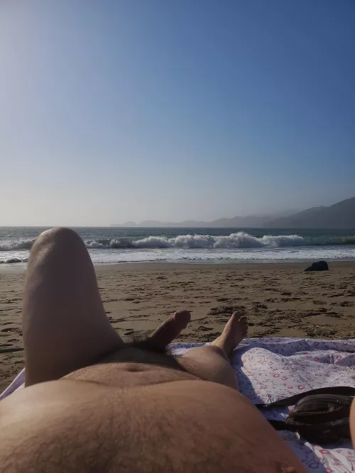 On the beach in San Francisco