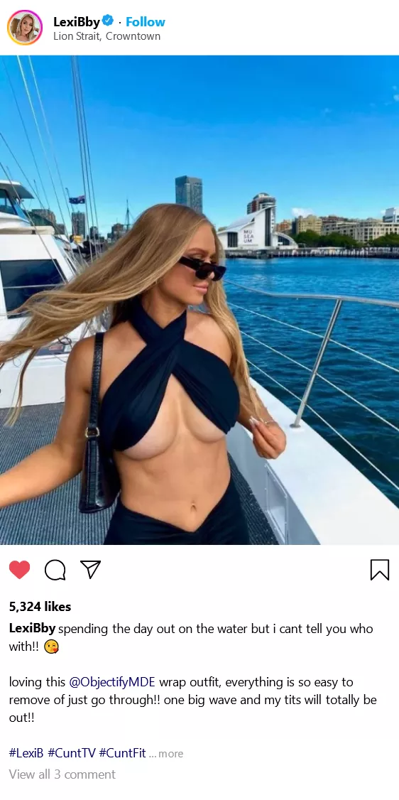 (cuntagram) @LexiBby - maybe you should get a boat??