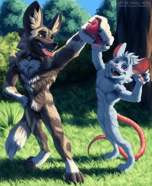 Funny friends - art by me, Characters belong to @VossyAD (Twitter)