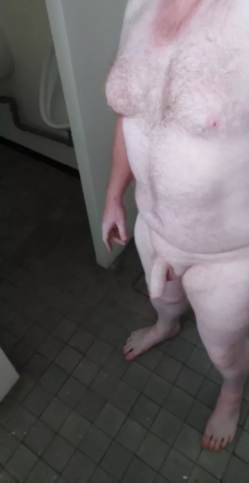 public toilets are always good for risky nudes