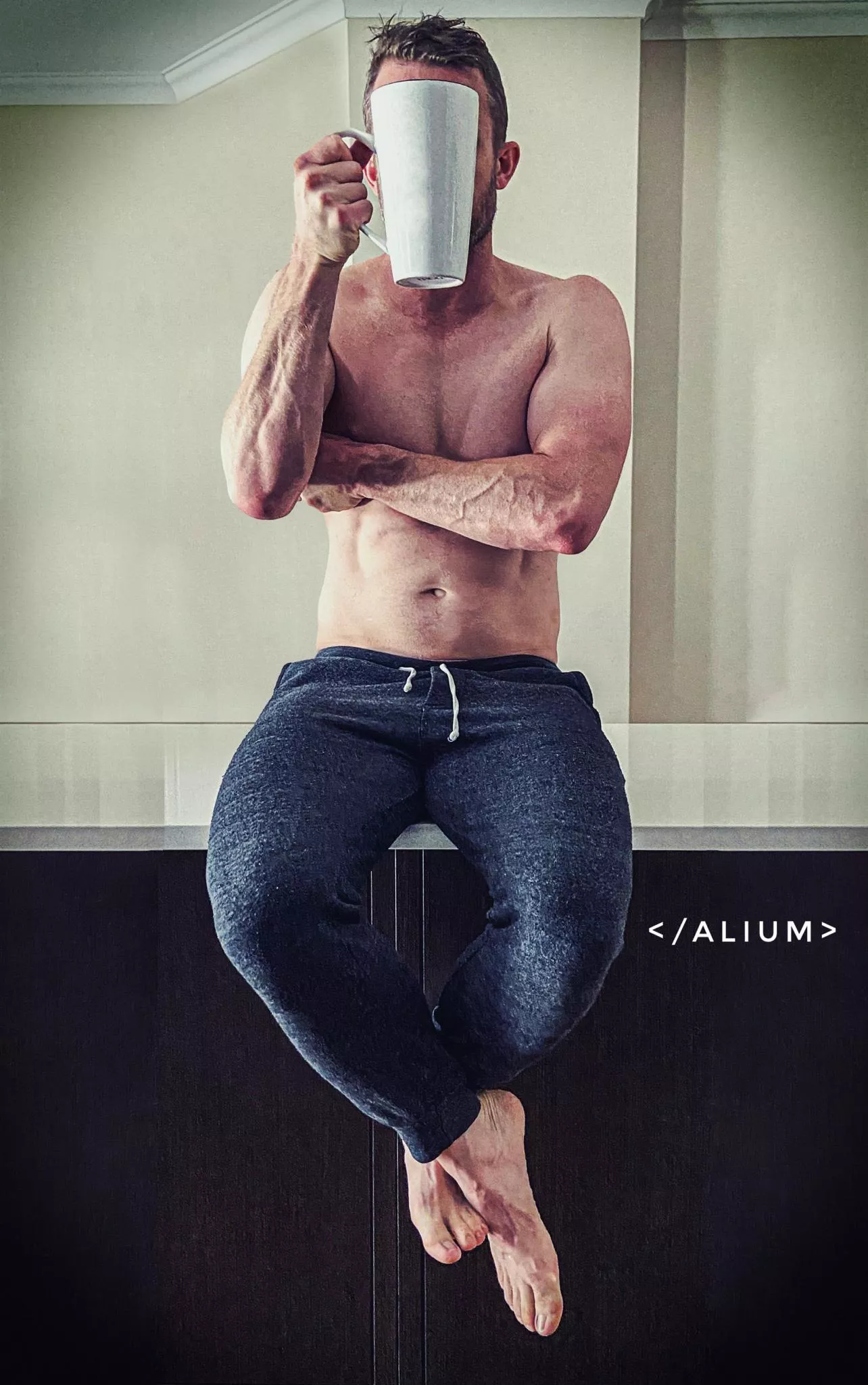 Trying to cut down on coffee. So I’ll just use the biggest mug… [M]