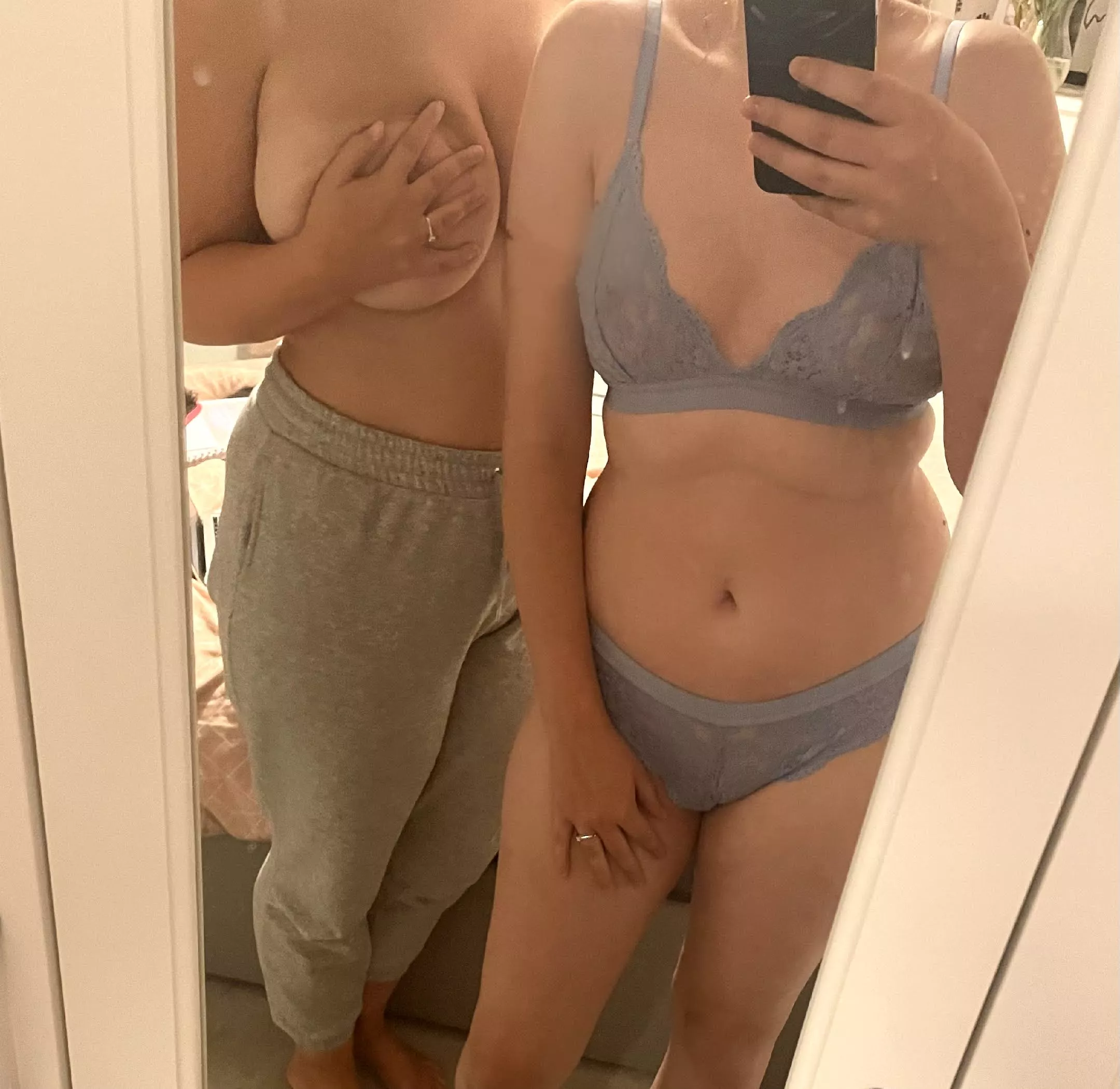 Want to see us wearing less? Free sub link in comments.