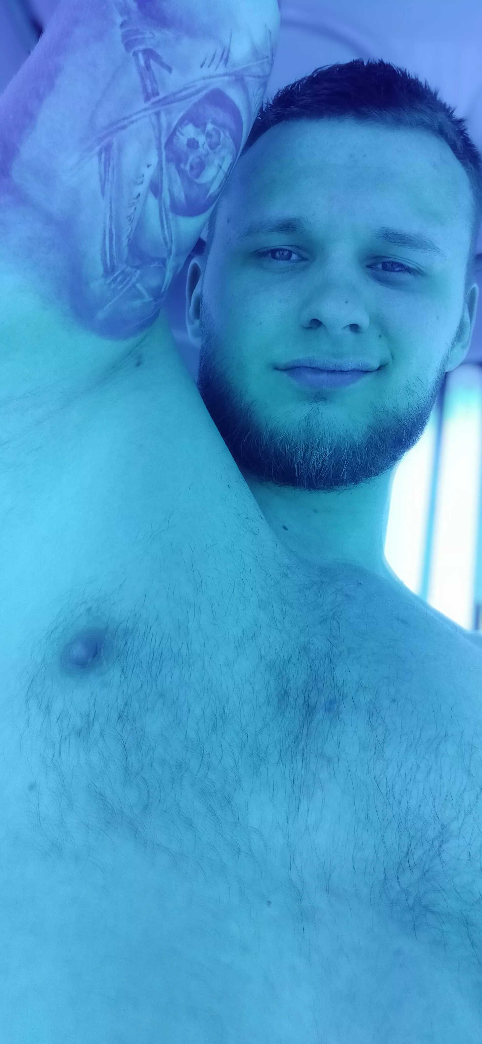 Your face looks better when it's nestled into my armpits