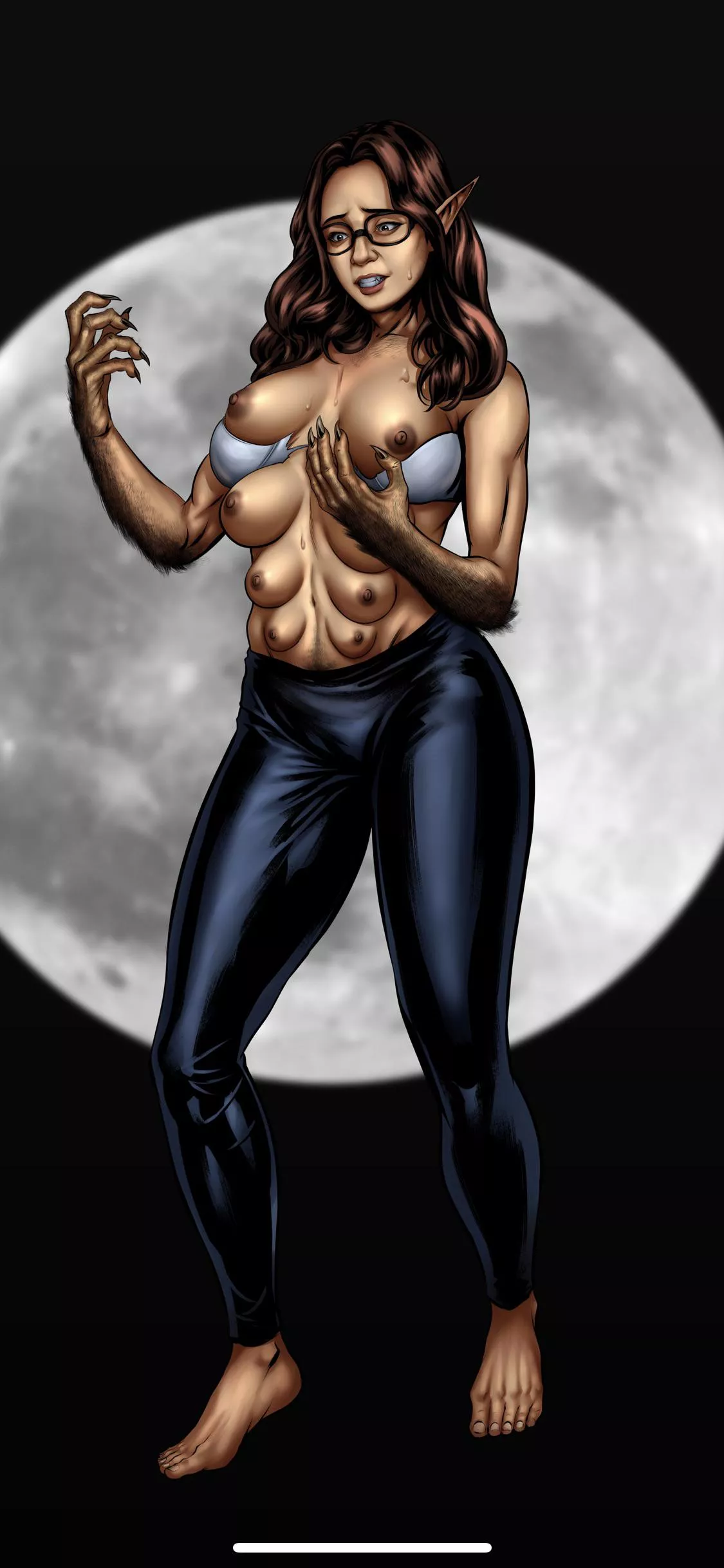 Female werewolf tf by Heliosart00 on deviantart