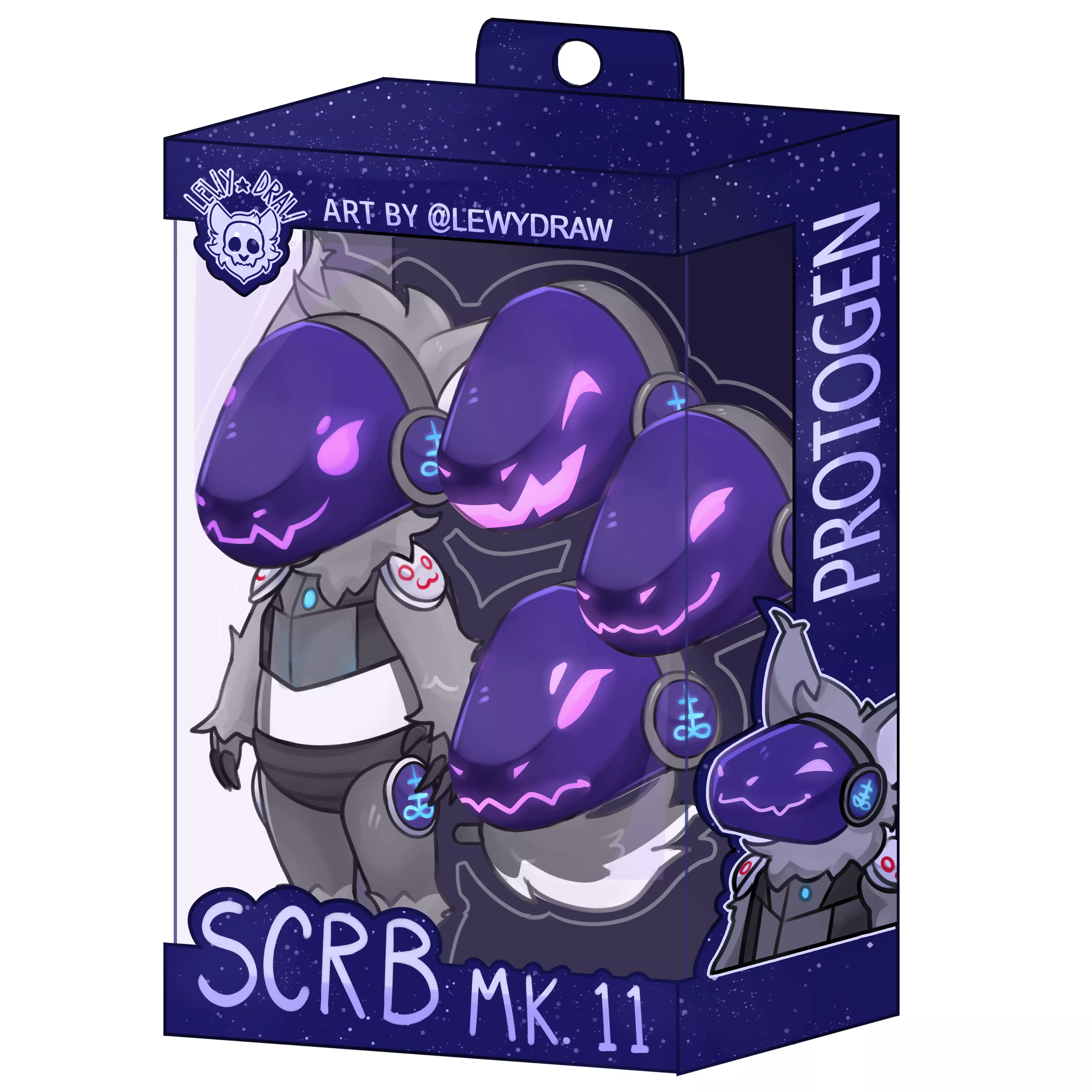 I finished another one YCH commission. It's so much fun to draw protogens [My Twitter: @LewyDraw]