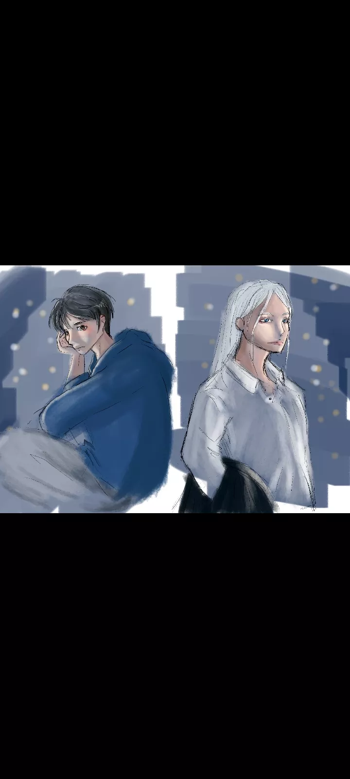 My OC characters. I draw them when I take a break from class.