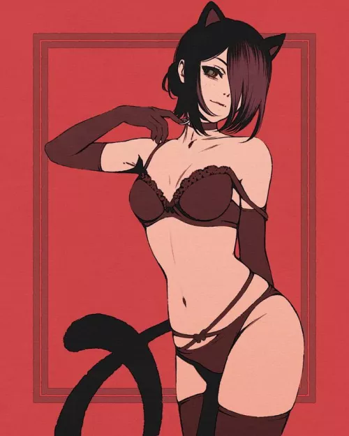 Reze trying to seduce with her sexy lingerie..