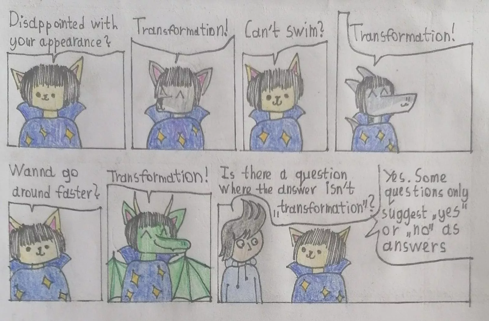 transformation can solve all worlds problems (art by me)