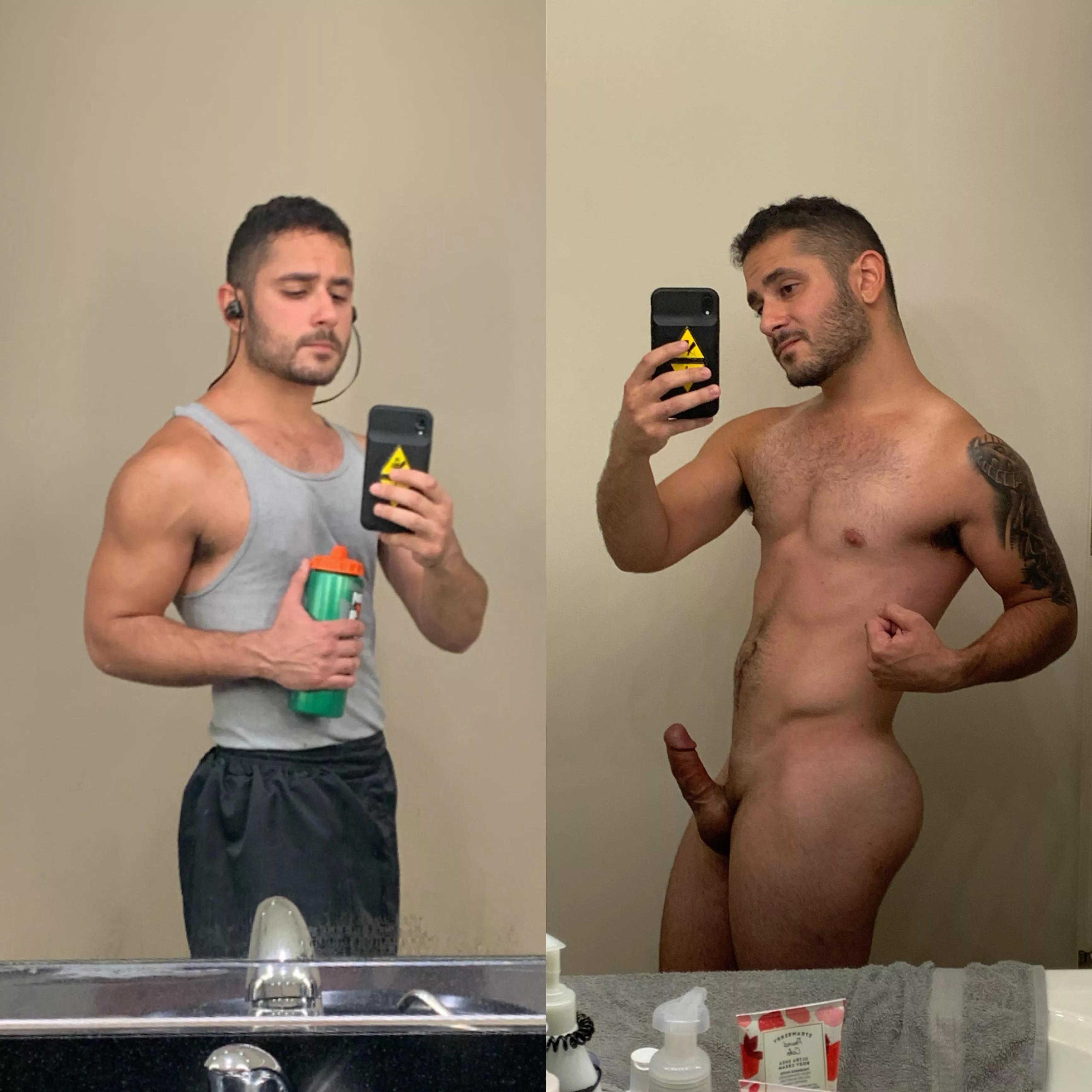 Working out makes me horny. What’s your biggest turn on in a man?