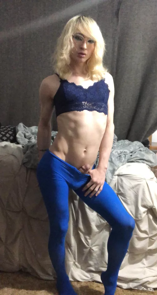 Cute blue tights