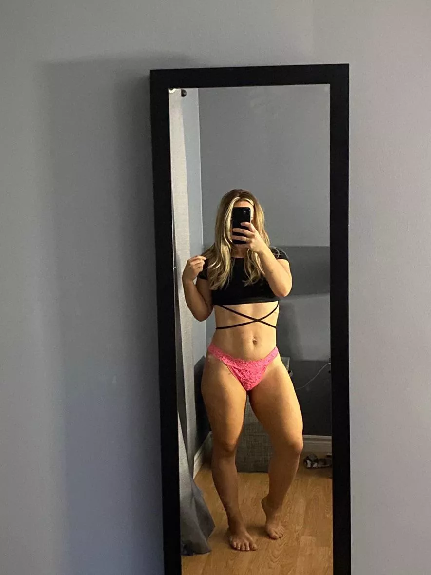 Fit girl with thick thighs. What do you all think?