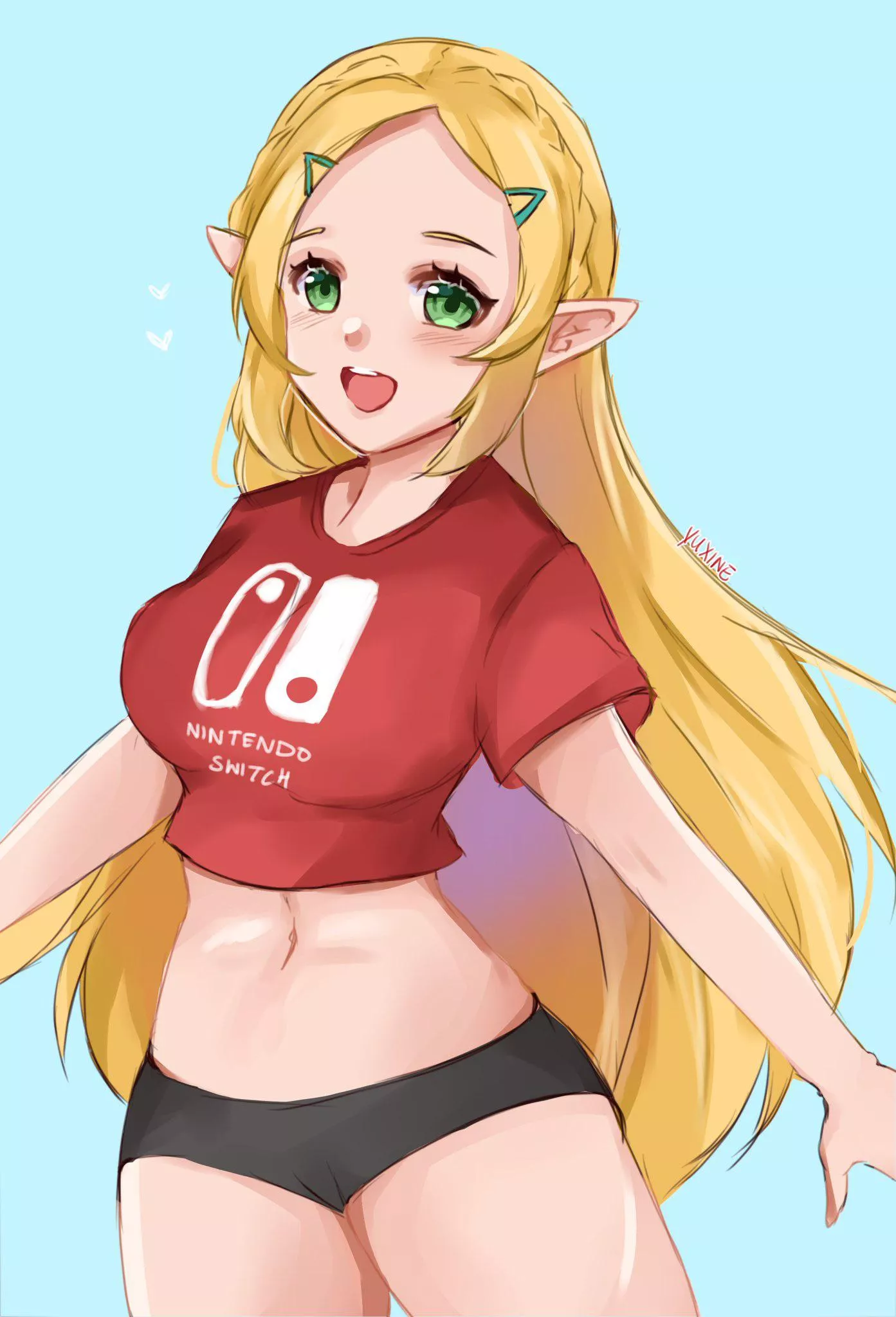 [OC] a little tamer, but i drew a zelda sporting her crop top