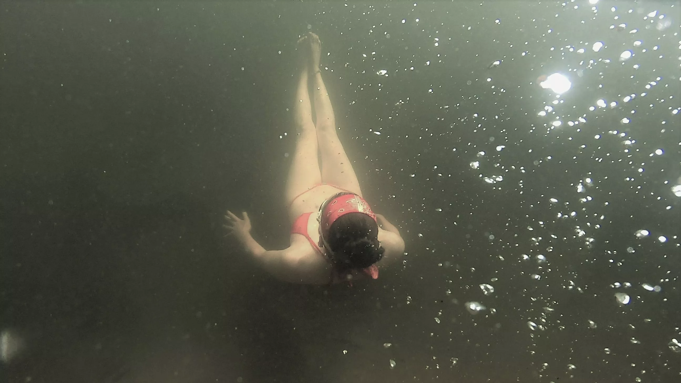 A little performance at the bottom of the lake! The fish enjoyed the show!