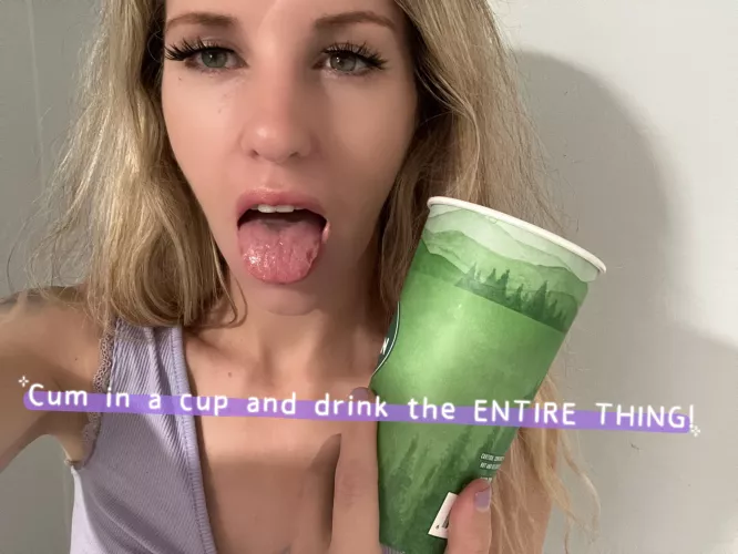 Bottoms up ! Cum for dessert 🍨