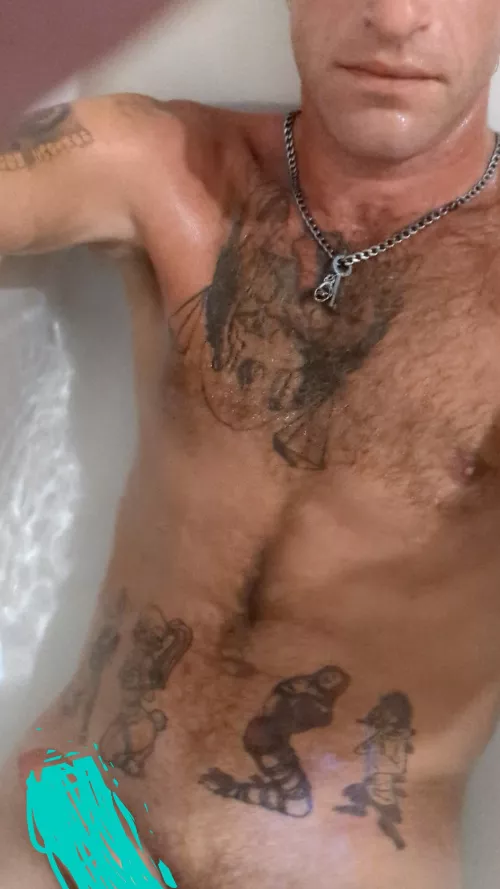 (m) after a hard day sometimes you just got to soak to your core