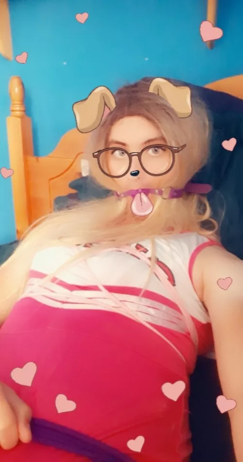 Pink rope to match the pink dress purple rope to match the purple gag!