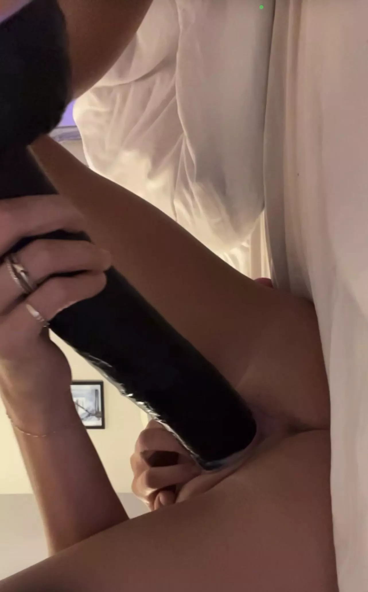 Practicing for the real thing 😍 how deep do you think my pussy can take it?