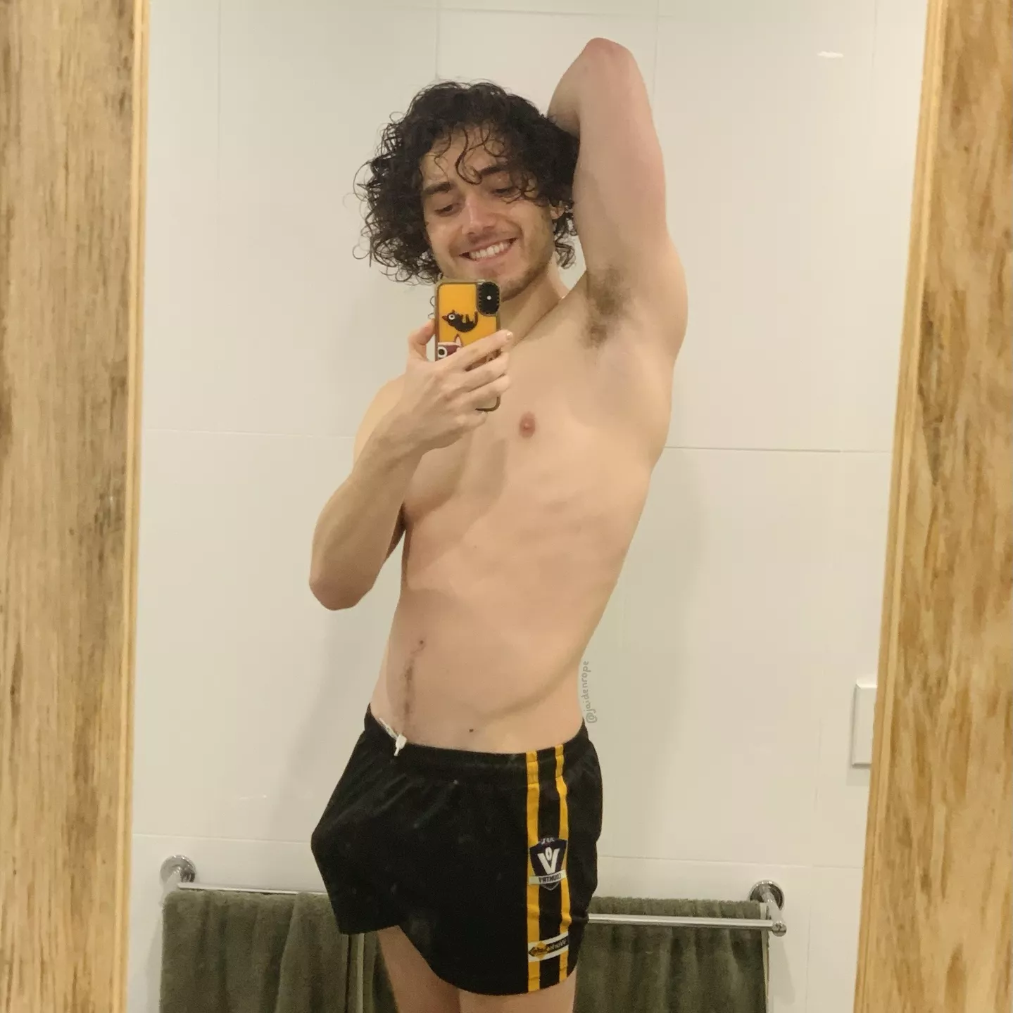 Something hiding not very well in my footy shorts…