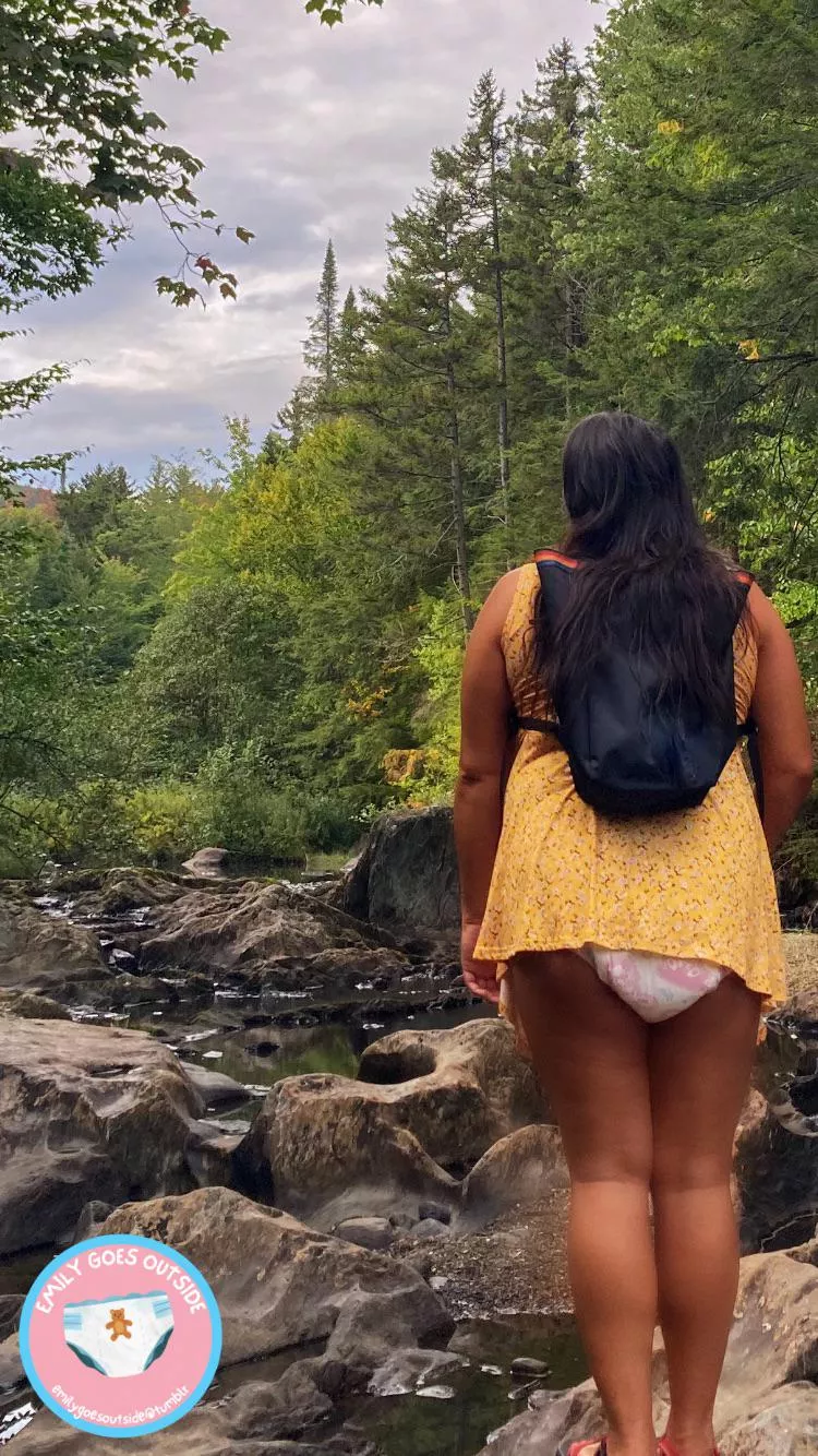 sometimes my dress gets stuck up under my backpack when I’m playing outside ☺️🐰