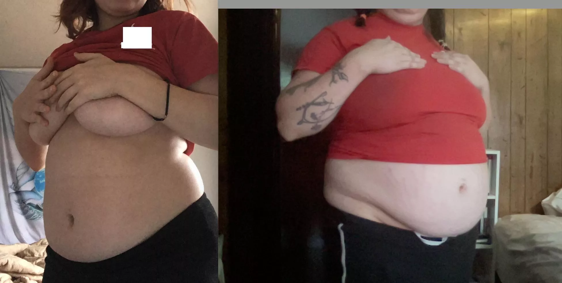 This shirt was baggy and big on me before and now it’s a crop top