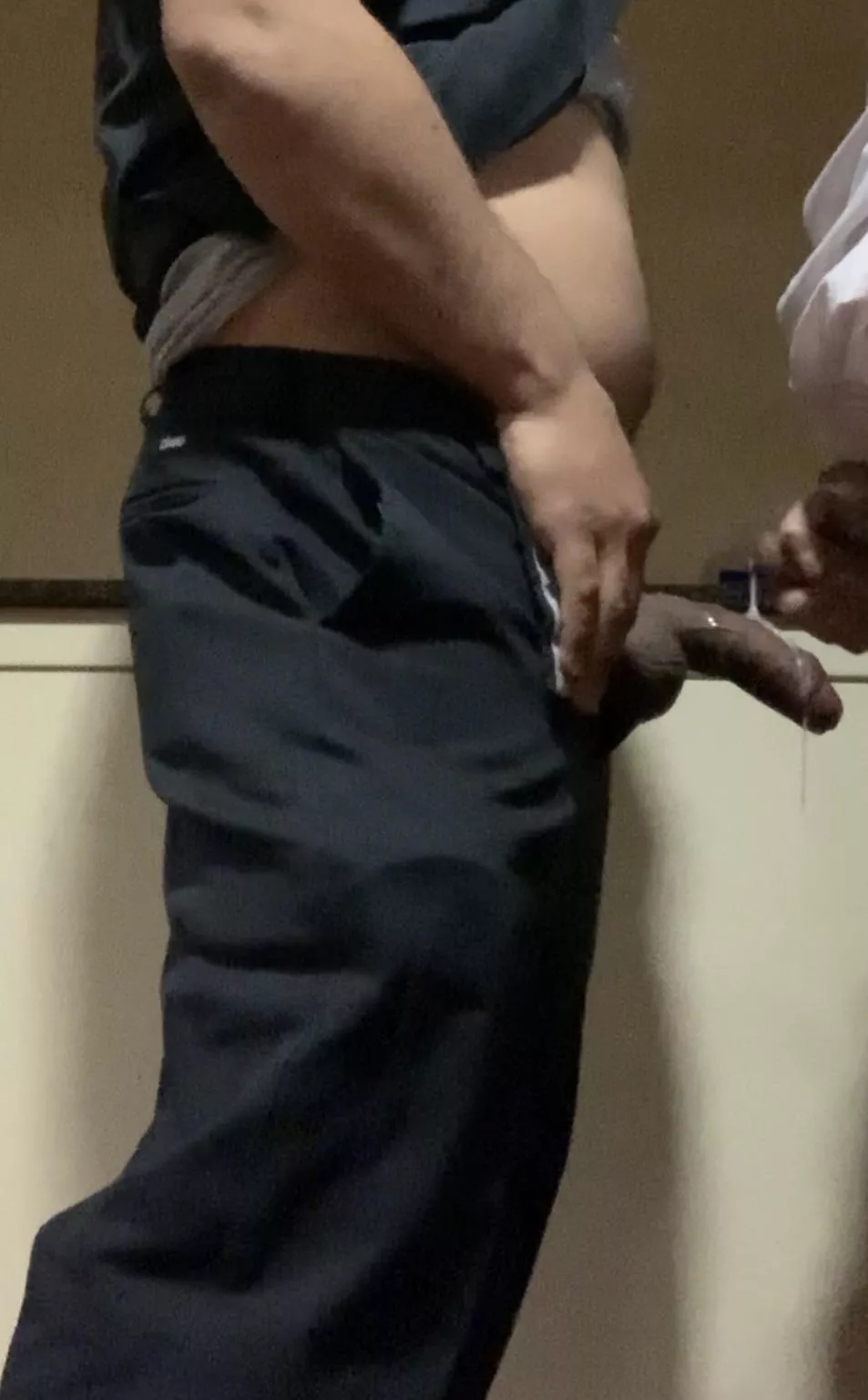 When your bro gives you a helping hand so good that you cum on his cock.