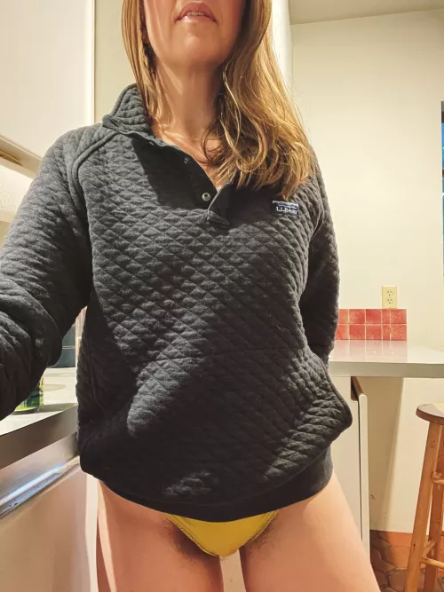 I borrowed a sweatshirt