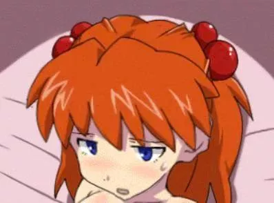 LF Color Source: 1girl, red hair, open mouth, neon genesis evangelion, souryuu asuka langley, face focused, look at viewer, hair between eyes, blush, sweat drop, bare shoulders, bow ribbons, red ribbons, long hair