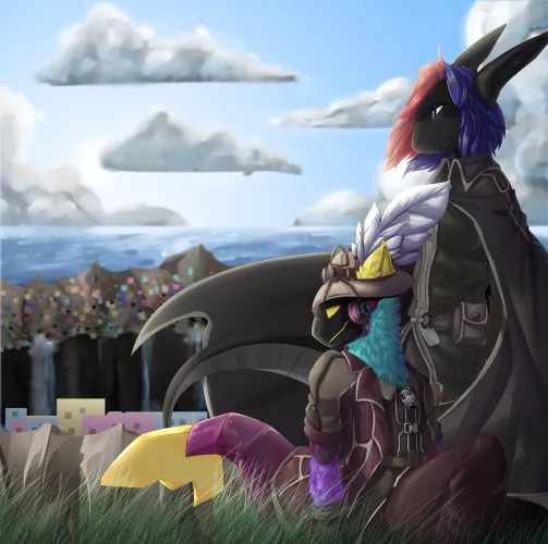 Made in Abyss costplay art with me and my friend Chomper, by @Art_Polaris (NSFW twitter account)