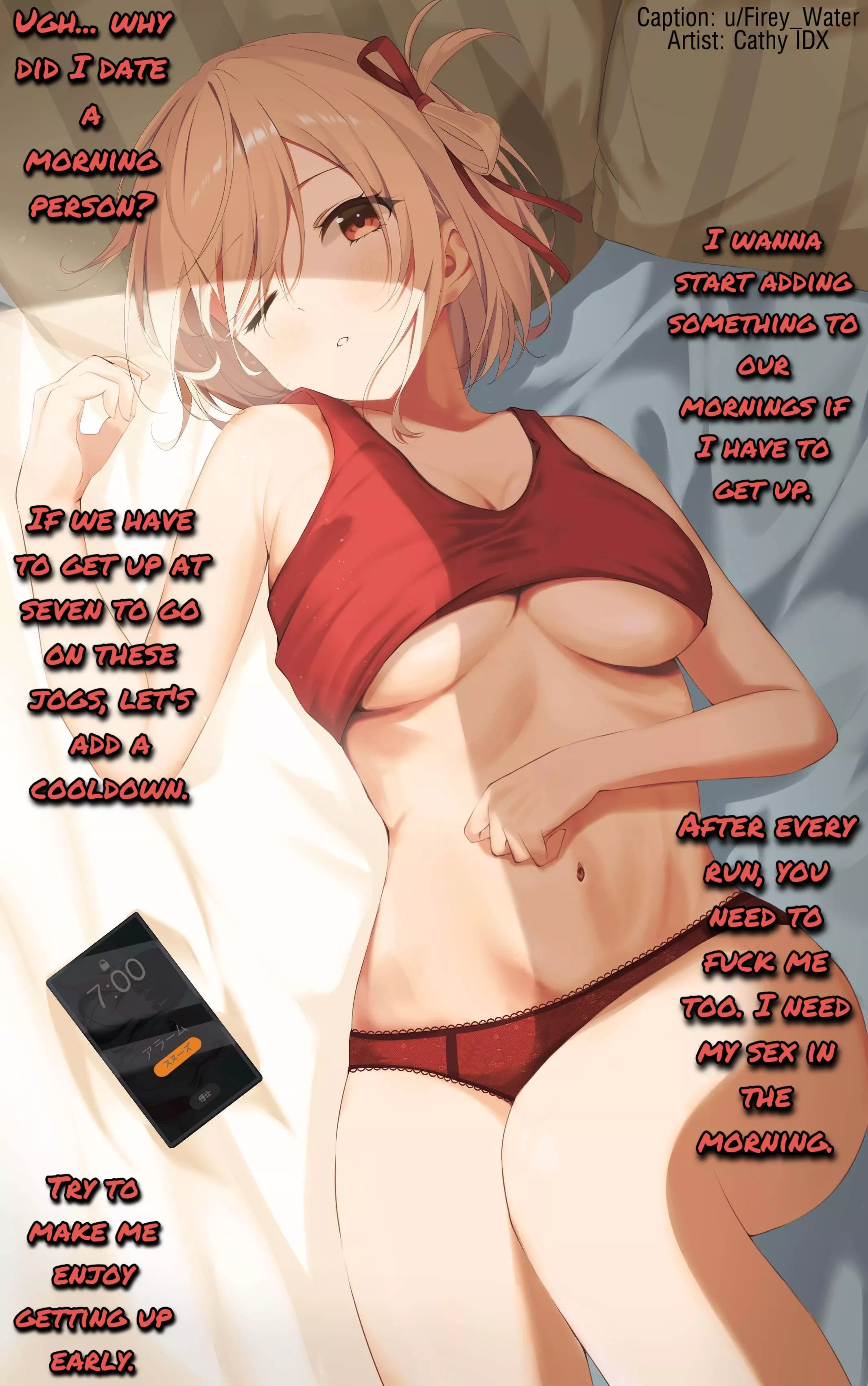 Making her morning worth it. [Gender Neutral POV] [Sleepy] [Implied Sex]