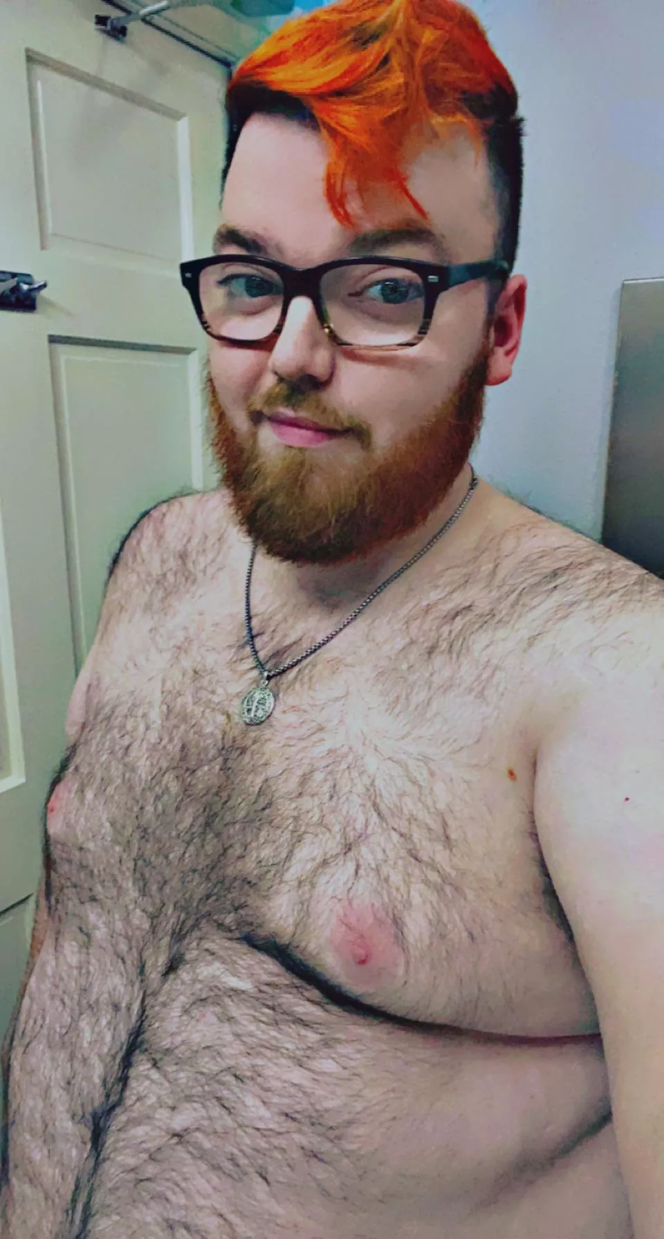 Orange you glad I’m shirtless 🍊