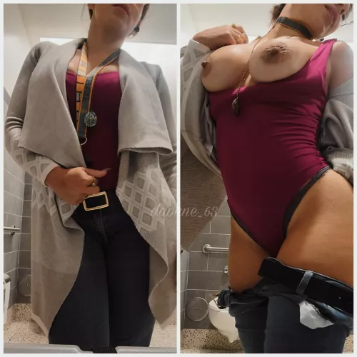 come meet me in the office bathroom...let's make these stalls shake and send me back to work with a pussy dripping with cum