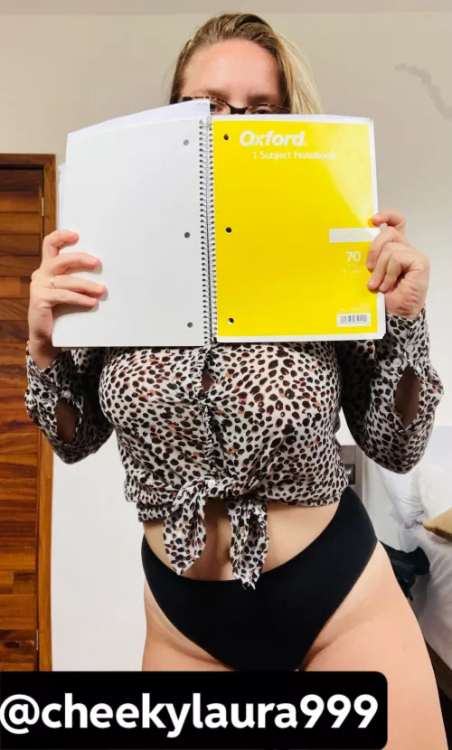 Have you been a naughty student and need some extra time with your teacher? 👩‍🏫 FREE to sub. Message me in DM and receive 3 complete nudes