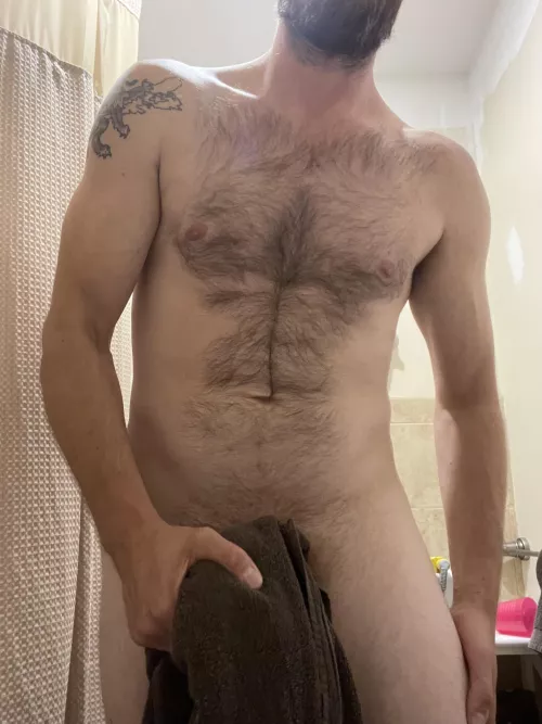 Heading to the showers