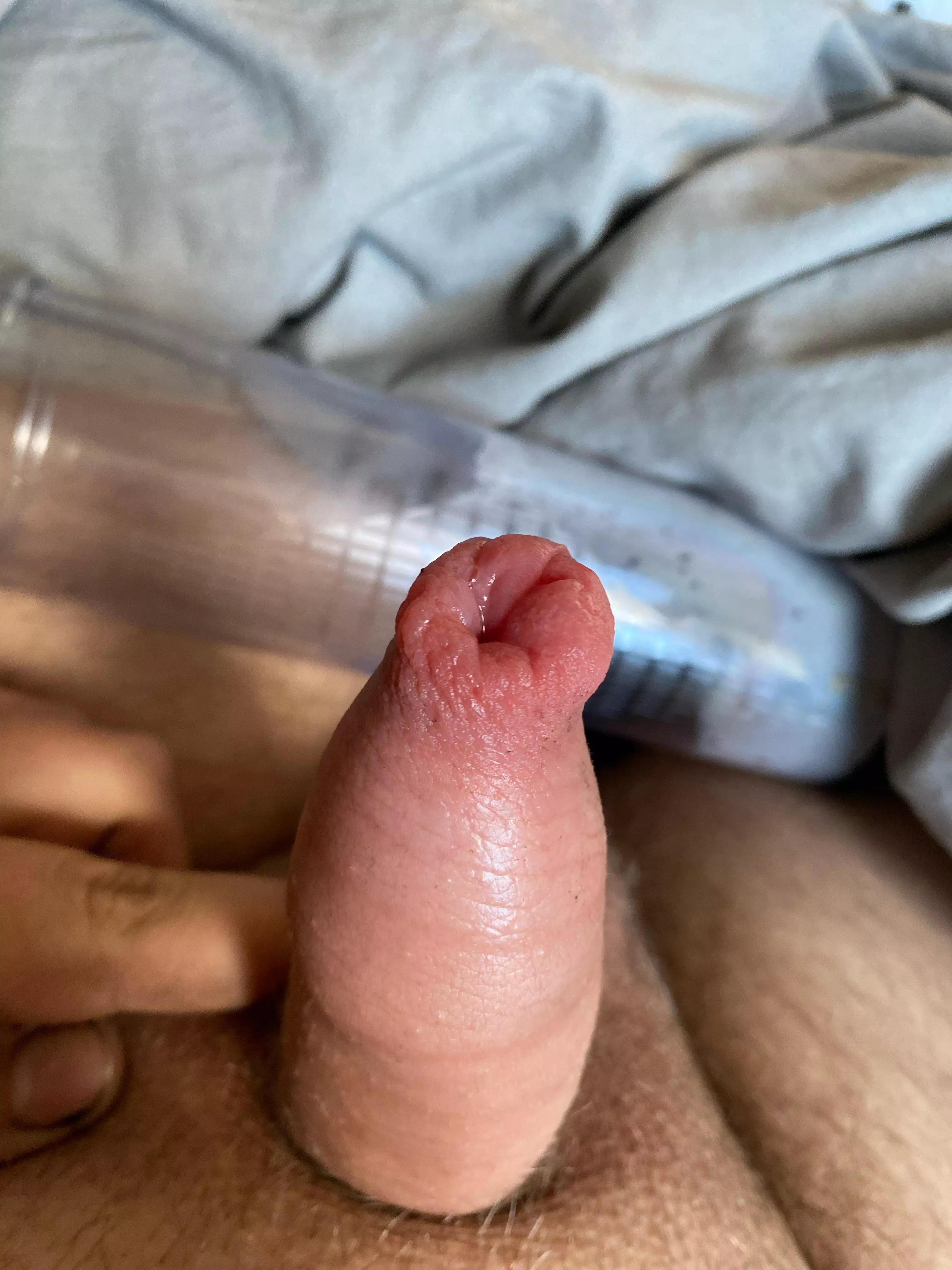 Is it normal for it to swell up like this after pump just curious