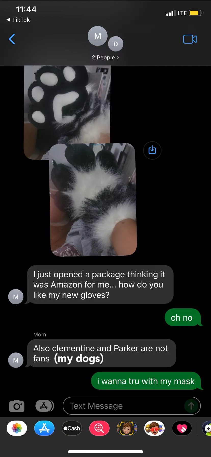 my mom accidentally opened my package while i was at work