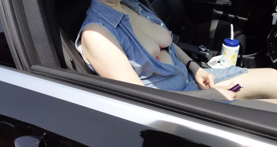 When you get back to the car from shopping and find this!