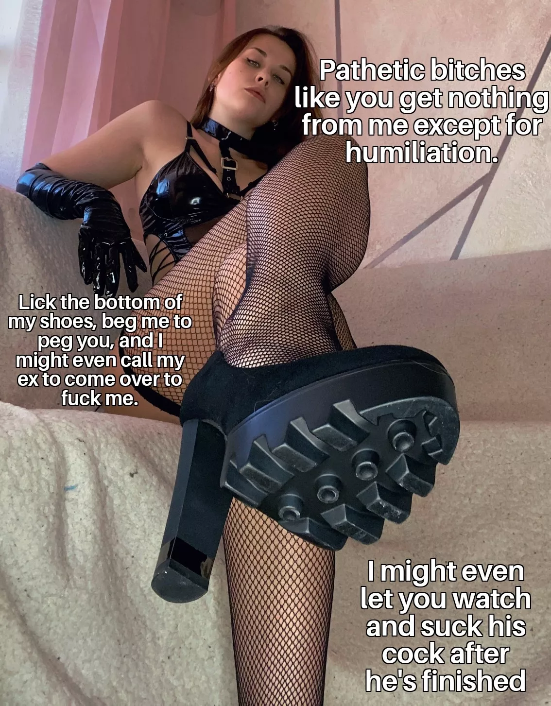 Your shrimp stays locked while you watch mommy getting fucked