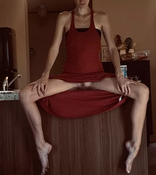 Daddy loves when I give him a show in my dresses