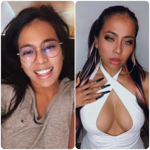 Getting horny just seeing myself get bimbofied 🤤