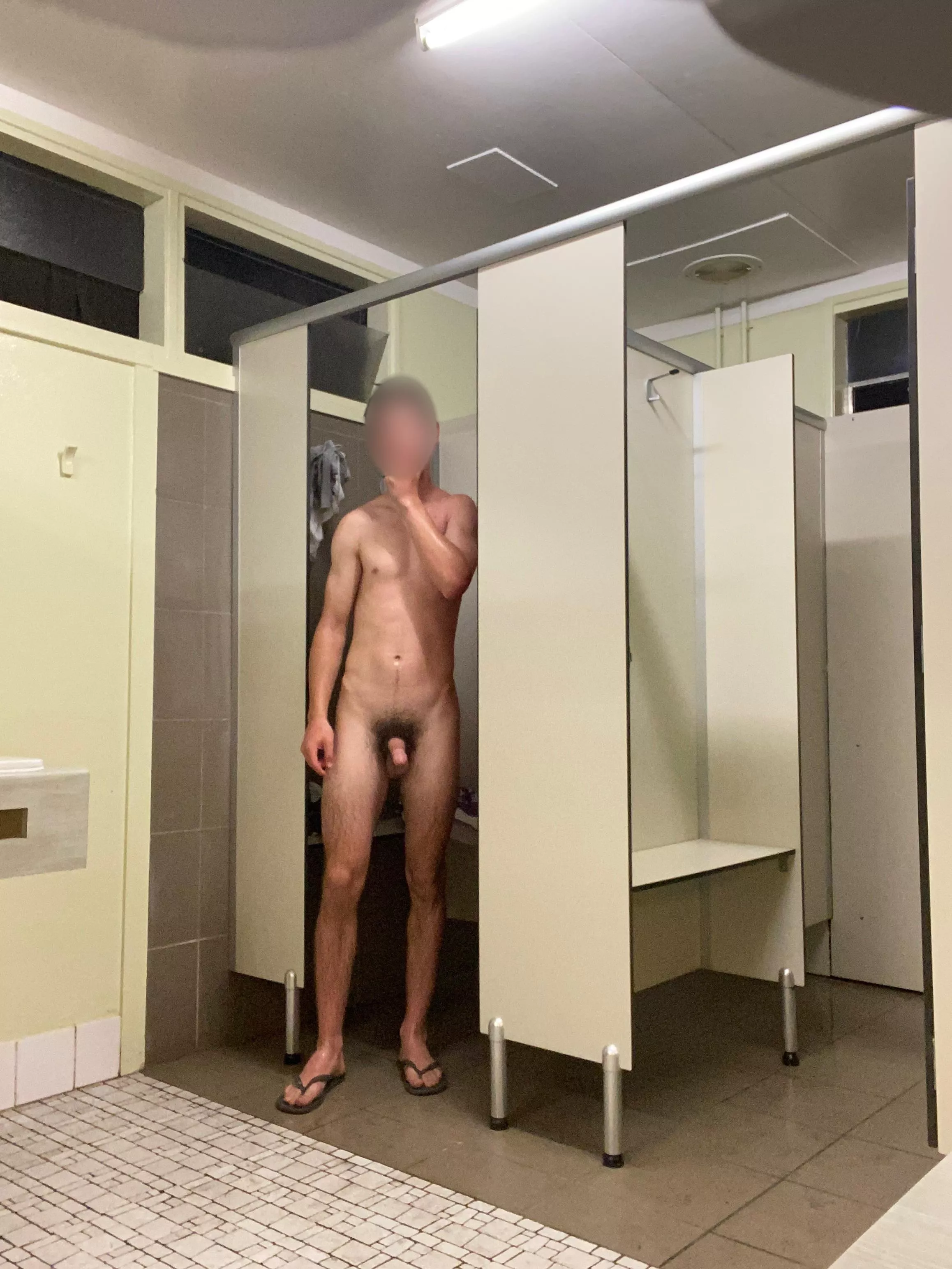 Is it ok to walk into the locker room like this?